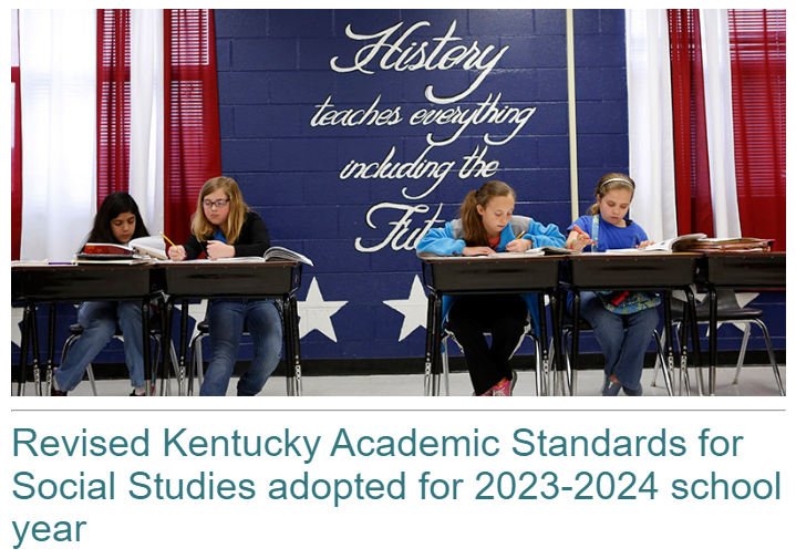 Revised Kentucky Academic Standards for Social Studies adopted for 2023-2024 school year