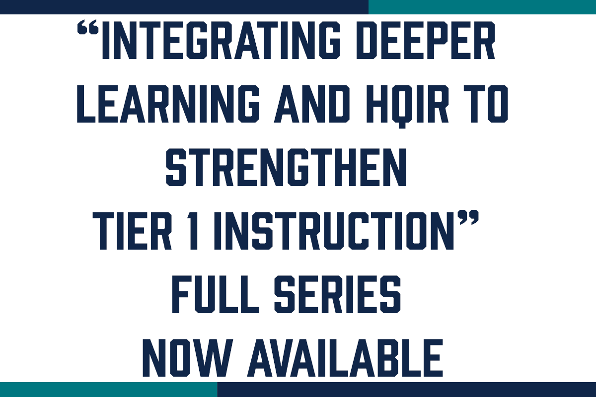 integrating deeper learning full series